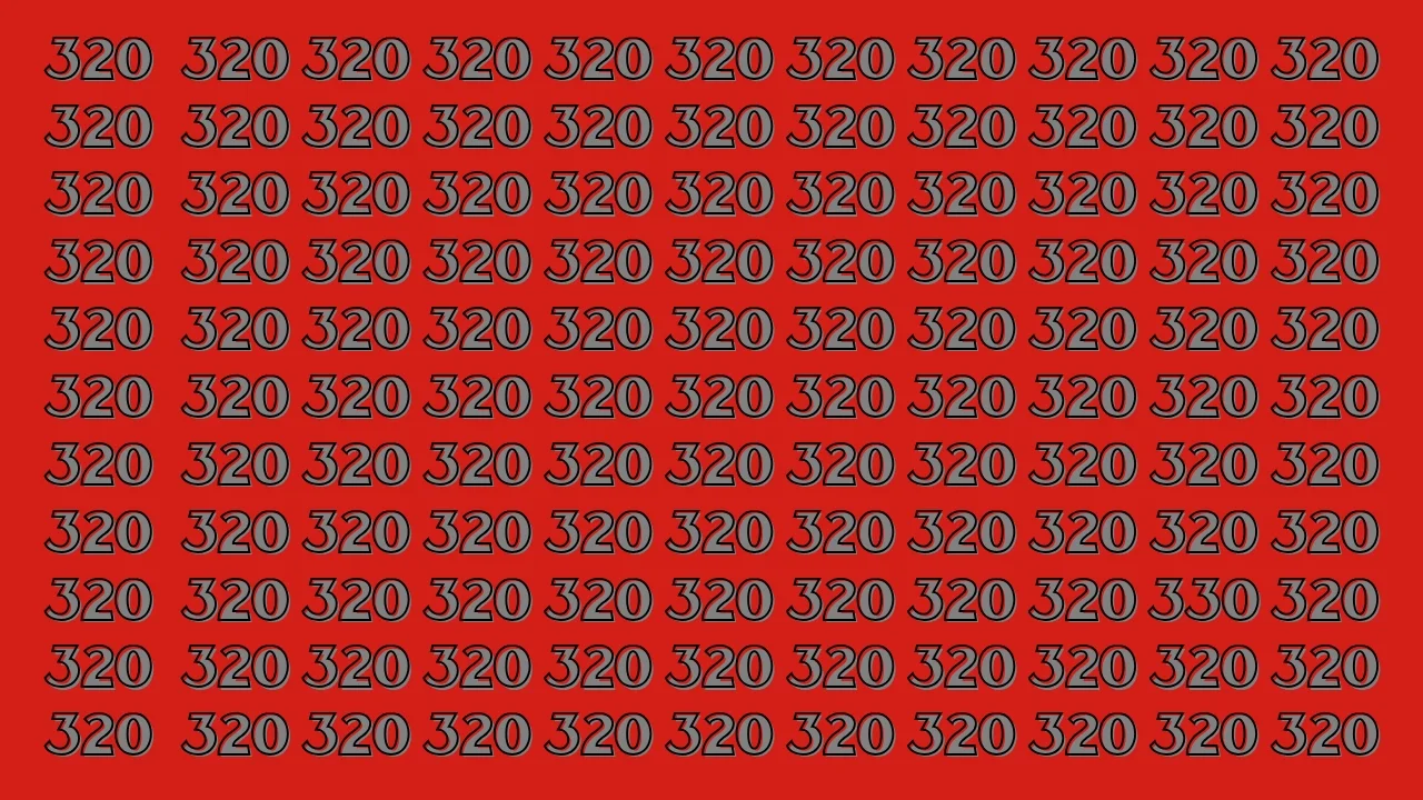 Optical Illusion Challenge: Can You Spot the Hidden Number 330 in 7 Seconds?